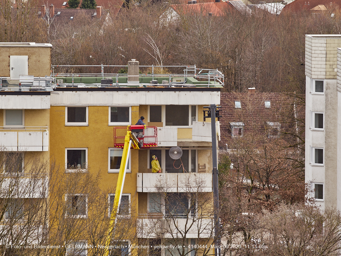 09.03.2023 - Fassadensanierung und Balkonentfernung am Karl-Marx-Ring 57c